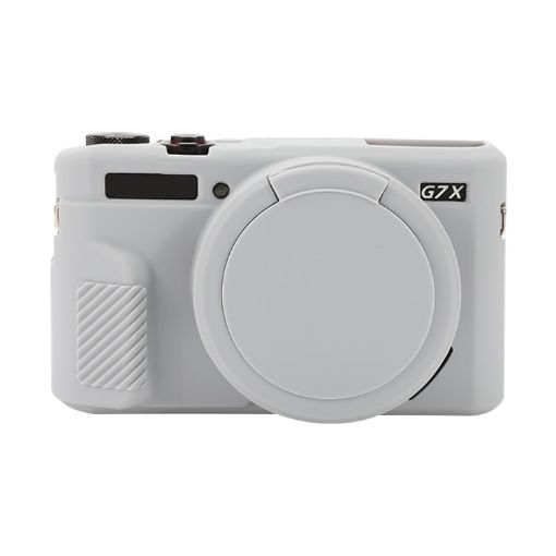 Canon PowerShot G7 X Mark II/G7X2 Grey Silicone Case with Lens Cover - 1