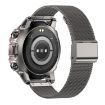 AK56 IP67 BT5.1 Smart Watch 1.43" Voice Call Health Monitor Silver Strap - 4