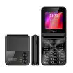 UNIWA F265 Flip Phone, 2.55" MT6261D, FM, 4 SIM, 21 Keys, Purple - 2