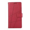 Xiaomi 14 Ultra Red PU Leather Texture Embossed Line Phone Case - 2