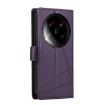 Xiaomi 14 Ultra Purple PU Leather Texture Embossed Phone Case - 3
