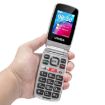 UNIWA V202T 4G Flip Phone, 2.4" Unisoc T107, SOS, FM, Dual SIM, 21 Keys, Red - 6