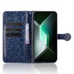 Infinix GT 30 Pro Blue Honeycomb Dot Texture Leather Phone Case - 4