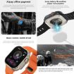 iW9 Ultra Smart Call Watch - 2.04" Screen, BT Call, Heart Rate, Grey Gold - 7
