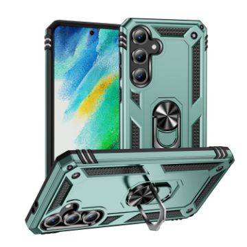 Samsung Galaxy S24 FE 5G Shockproof TPU + PC Case - Dark Green - 1