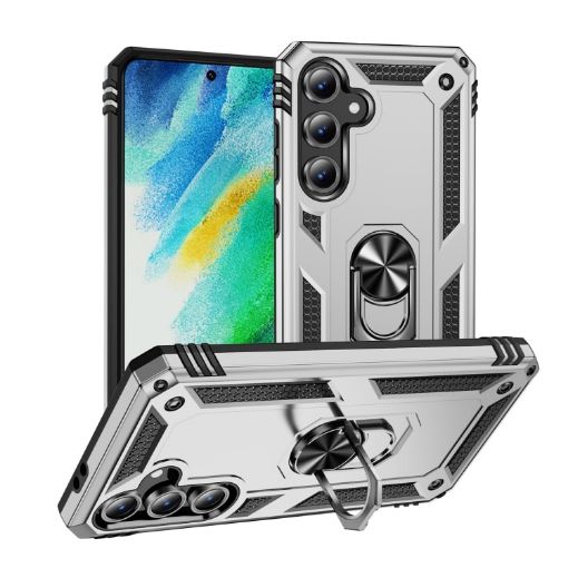 Samsung Galaxy S24 FE 5G Shockproof Silver TPU + PC Phone Case - 1