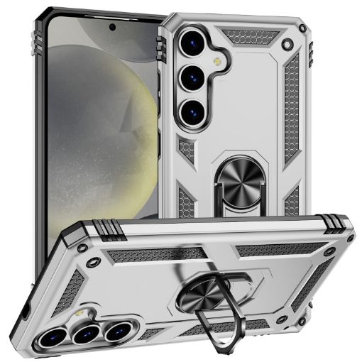Samsung Galaxy S25 5G Shockproof TPU + PC Phone Case - Silver - 1