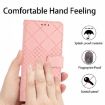 OPPO A5x 4G/5G Global Pink Leather Phone Case Rhombic Grid Texture - 5