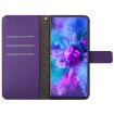 OPPO A5 5G Leather Phone Case - Rhombic Grid Texture, Purple - 3