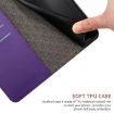 OPPO A5 5G Leather Phone Case - Rhombic Grid Texture, Purple - 7