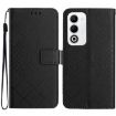 OPPO A5 5G Black Leather Phone Case - Rhombic Grid Texture, Global - 1