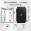 Wireless Doorbell with Temperature Display & Remote Control, US Plug, Black - 2