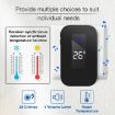 Wireless Doorbell & Elderly Pager with Temp Display, US Plug (Black) - 2