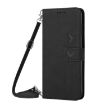 Xiaomi 14 Ultra Heart Embossed Leather Case with Lanyard - Black - 2