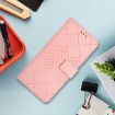 Xiaomi 14 Ultra Pink Leather Phone Case - Rhombic Grid Texture - 2
