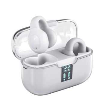 G91 White Ear Clip Bone Conduction TWS Noise Reduction Bluetooth Earphone - 1