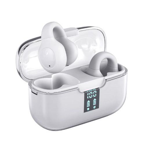 G91 White Ear Clip Bone Conduction TWS Noise Reduction Bluetooth Earphone - 1