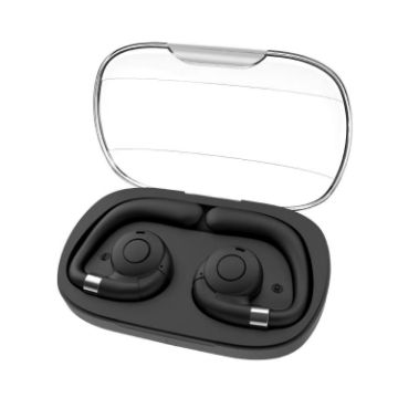 HF02 Black Ear Clip Bone Conduction TWS Noise Reduction Bluetooth Earphone - 1