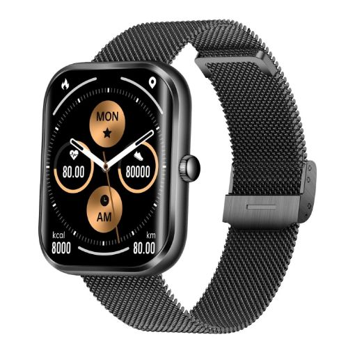 AK58 Smart Watch, 1.96" Screen, Steel Band, Health & 100+ Sports Modes - 1