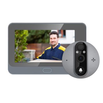 ESCAM C87 1080P Smart WiFi Door Viewer, Wide-Angle, Night Vision, White - 1