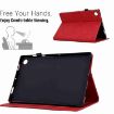 Samsung Galaxy Tab A8 2022 SM-X200 Red Rhombus TPU Leather Case - 6