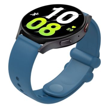 Universal 20mm Blue Silicone Watch Band with Reverse Buckle - 1