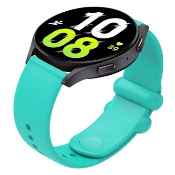 22mm Teal Silicone Watch Band - Universal Solid Color Reverse Buckle - 1