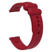 Universal 22mm Wine Red Silicone Watch Band with Reverse Buckle - 3