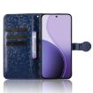 OPPO Reno14 Global Blue Honeycomb Dot Texture Leather Phone Case - 4