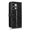 OPPO Reno14 Pro Global Leather Phone Case - Honeycomb Dot Texture Black - 3