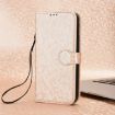 OPPO Reno14 Pro Global Leather Phone Case - Gold Honeycomb Dot Texture - 2