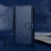 OPPO A5 5G/4G Global Honeycomb Dot Texture Leather Case - Blue - 2