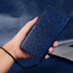 OPPO A5 5G/4G Global Honeycomb Dot Texture Leather Case - Blue - 6