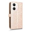 OPPO A5x 5G/4G Global Honeycomb Dot Leather Case - Gold - 3