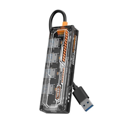 SW4U-A 5 in 1 USB to Type-C + 4 USB3.0 HUB Docking Station - Grey - 1