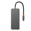 SW8V 8-in-1 Type-C Hub: USB, HDMI, RJ45, SD/TF Docking Station (Grey) - 3