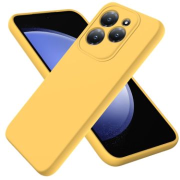 Infinix Hot 40/Pro Yellow Liquid Silicone Dropproof Phone Case - 1