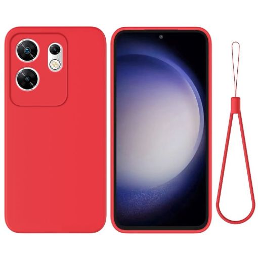 Infinix Zero 30 4G Red Liquid Silicone Dropproof Full Coverage Case - 1
