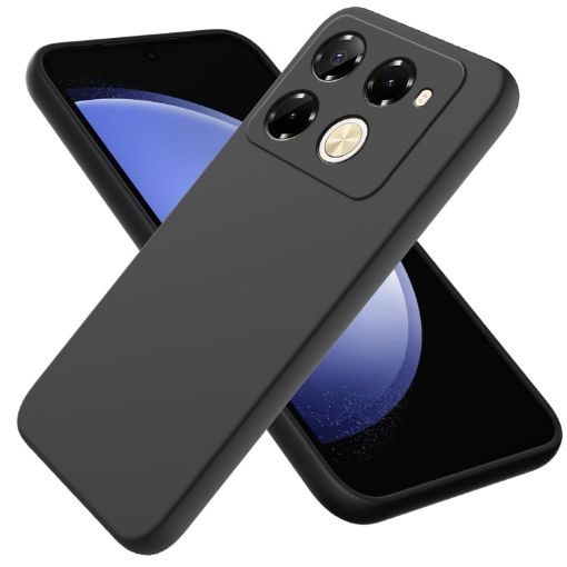 Infinix Note 40 Pro/Pro+ 5G Black Silicone Dropproof Phone Case - 1