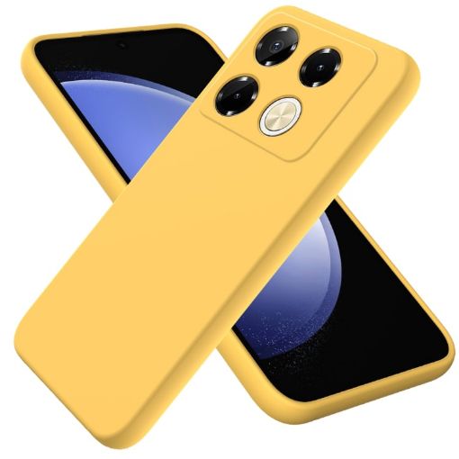 Infinix Note 40 Pro 4G Yellow Liquid Silicone Dropproof Phone Case - 1