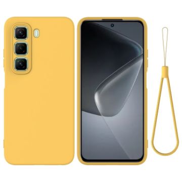 Infinix Hot 50 Pro+ 4G Yellow Liquid Silicone Dropproof Phone Case - 1