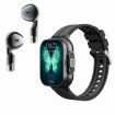 D8 2.01" Smart Watch & Bluetooth Earphone, Health Monitoring, NFC, Black - 1