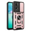 For Honor 90 5G Rose Gold Sliding Camera Cover TPU+PC Phone Case - 1