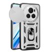 For Honor Magic6 Pro Silver TPU+PC Phone Case with Sliding Camera Cover - 1