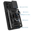 For Honor X6b 4G Red Phone Case with Sliding Camera Cover TPU+PC - 3