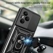 For Honor 400 Pro Global Phone Case Black - Sliding Camera Cover TPU+PC - 6