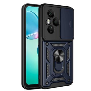 For Honor 400 Pro Global Phone Case Blue - Sliding Camera Cover TPU+PC - 1
