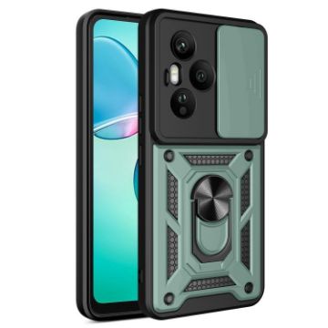 For Honor 400 Pro Global Phone Case Green - Sliding Camera Cover TPU+PC - 1