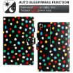 Samsung Galaxy Tab A7 10.4 2020 T500 Leather Case - Black Colorful - 5