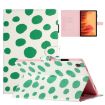 Samsung Galaxy Tab A7 10.4 2020 T500 Leather Case White Green Dot - 1